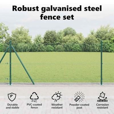 VidaXL Afrasteringspaal groen 10 x 0,8 m (19 x 19 mm gaas)