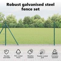 VidaXL Afrasteringspaal groen 10 x 0,8 m (19 x 19 mm gaas) - thumbnail