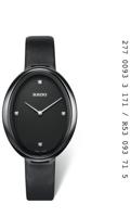 Horlogeband Rado R070900810 / R53093715 / 01.277.0093.3.171 Leder Zwart - thumbnail