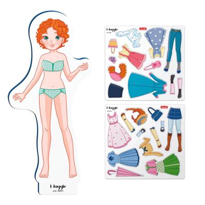 Quercetti magnetische mode aankleedpop, 29dlg.