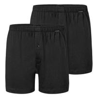 Schiesser Boxers Jersey 2-pack zwart - thumbnail
