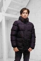 Cruyff Hooded Puffer Winterjas Kids Zwart - Maat 140 - Kleur: Zwart | Soccerfanshop - thumbnail