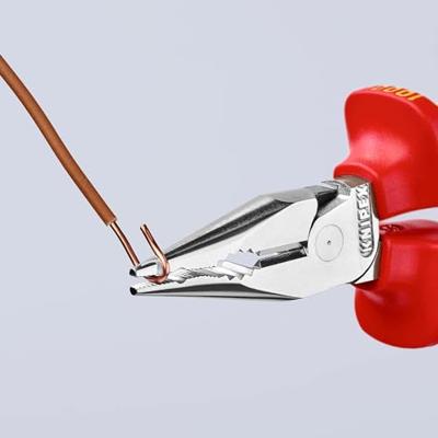 Knipex Puntcombinatietang | lengte 145 mm | meercomponentenhulzen | verchroomd VDE | 1 stuk - 08 26 145 T - 08 26 145 T - thumbnail