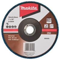 Makita Accessoires Lamellenschuurschijf 180mm Z60 - D-63834-10 D-63834-10 - thumbnail