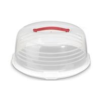 Curver taartdoos 35cm rond wit/transp. - thumbnail