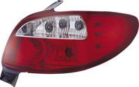 Set Achterlichten passend voor Peugeot 206 excl. CC/SW - Rood/Helder DLPER39 - thumbnail