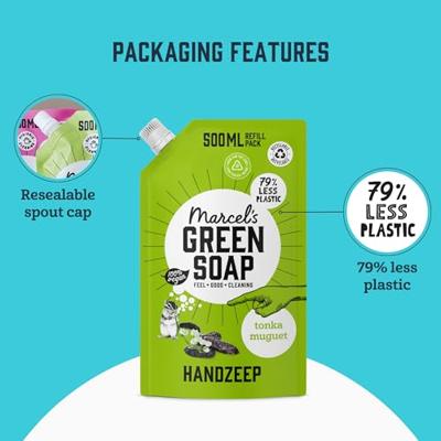 Marcel's Green Soap Handzeep tonka & muguet navul 500 Milliliter