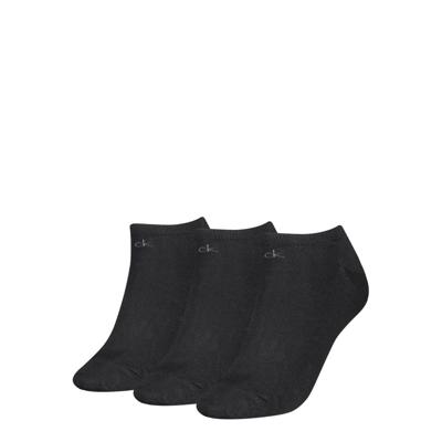 Calvin Klein Sneakersokken Dames 3-pack Zwart-35/38