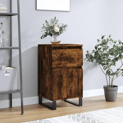 Dressoir 40x35x70 cm bewerkt hout gerookt eikenkleurig