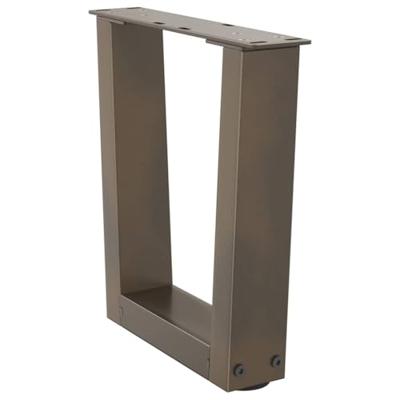 Eettafelpoten 2 st V-vormig 40x(30-31,3) cm staal naturel