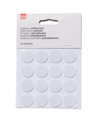 HEMA 16-pak zelfklevende viltglijders (wit)