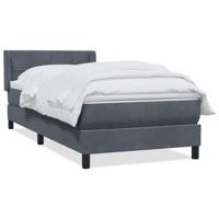 Boxspring met matras fluweel donkergrijs 100x210 cm - thumbnail