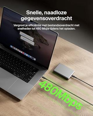 Belkin Eco USB-C naar Micro USB Kabel (1 m) - Zachte, Gevlochten, Flexibele, High Speed Laadkabel, USB-IF-gecertificeerd Type C naar Micro USB Oplader Kabel voor camera’s, luidsprekers en meer - Zwart