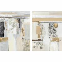 Schilderij DKD Home Decor 90 x 2,4 x 120 cm Abstract Modern (2 Stuks) - thumbnail