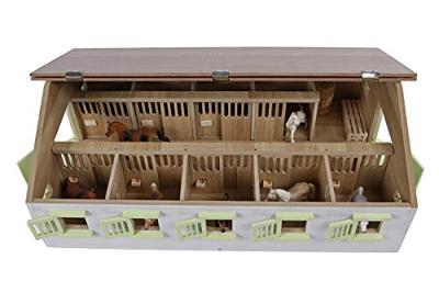Kids Globe paardenstal met 9 boxen, 1:32