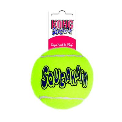 KONG SQUEAKAIR TENNISBAL GEEL MET PIEP LARGE 8 CM
