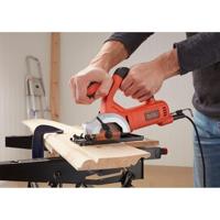 BLACK+DECKER BES510 400W 85mm Mini Cirkelzaag | 1x HEX key | 1x HSS Metaal zaagblad | 1x Hout zaagblad | Langsgeleider - BES510-QS - thumbnail