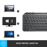 Logitech Wireless Keyboard - MX Keys Mini - GRAPHITE - Compact, Bluetooth, verlicht voor MAC, iOS, Windows, Linux, Android - thumbnail
