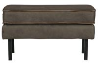 WOOOD Hocker 'Rodeo' Eco leder, kleur Legergroen - thumbnail