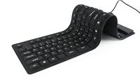 Flexibel toetsenbord, USB & micro-USB, zwart - thumbnail