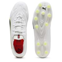 PUMA King 20 Match Gras / Kunstgras Voetbalschoenen (MG) Wit Felrood Neongeel - thumbnail