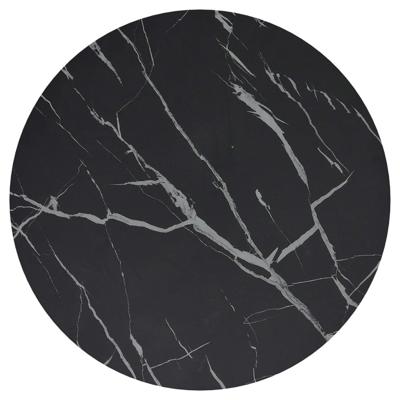 Bijzettafel 45 cm gehard glas goudkleurig en zwartmarmer - thumbnail