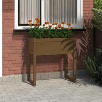 VidaXL Plantenbak 78x40x81 cm massief grenenhout honingbruin - thumbnail