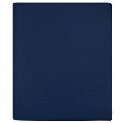 Hoeslaken jersey 160x200 cm katoen marineblauw