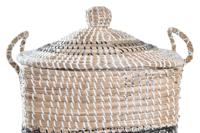 Decoratieve Mand DKD Home Decor Grijs Natuurlijk Boho 45 x 35 x 43 cm - thumbnail