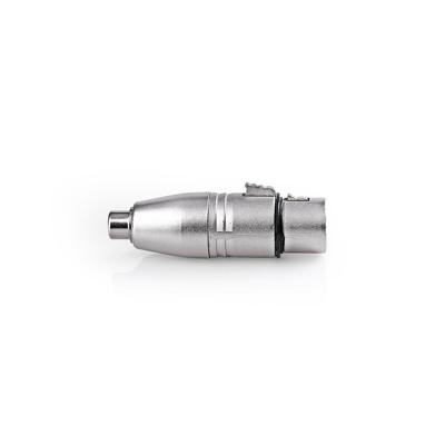 XLR-Adapter | XLR 3-pins female + RCA female | 10 stuks | Metaal