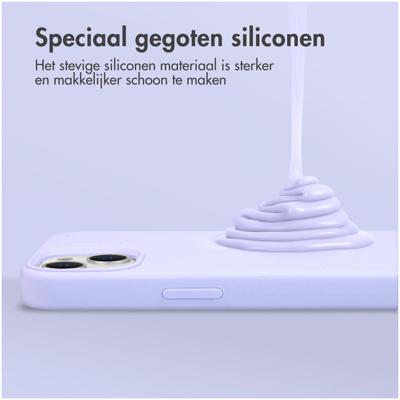 Accezz Liquid Silicone Backcover voor Samsung Galaxy S25 Plus Telefoonhoesje Paars