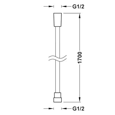 Doucheslang Tres Satijn 1.70 m Mat Wit Tres Doucheslang Tres Satijn 1.70 m Mat Wit Tres