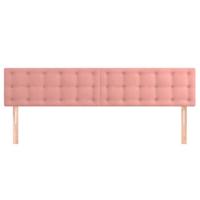 Hoofdborden 2 st 80x5x78/88 cm fluweel roze - thumbnail