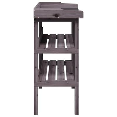 VidaXL Plantentafel met schappen 78x38x82,5 cm vurenhout grijs