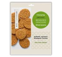 Clearspring Bruine rijstcracker met sesam & tamari bio 40 Gram - thumbnail
