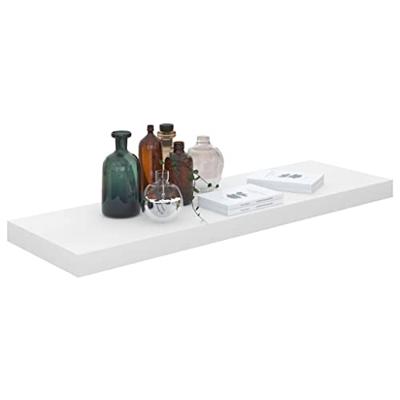 Wandschappen zwevend 2 st 80x23,5x3,8 cm MDF hoogglans wit Wandschappen zwevend 2 st 80x23,5x3,8 cm MDF hoogglans wit