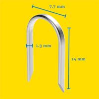 Rapid Nieten Type 36 DP WIT, Box 5x1000st Lengte 14mm - thumbnail