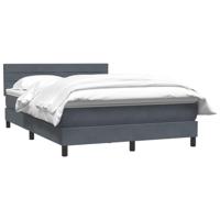 Boxspring met matras fluweel donkergrijs 160x220 cm - thumbnail