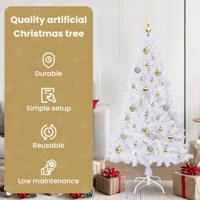 Kunstkerstboom met 150 LED Wit 150 cm PVC en staal - thumbnail