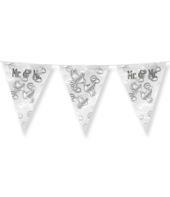 Folie Bruiloft Vlaggenlijn Mannen - Mr. & Mr.