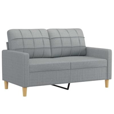 Tweezitsbank 120 cm stof lichtgrijs Tweezitsbank 120 cm stof lichtgrijs
