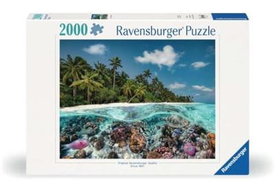 Ravensburger puzzel een duik op de malediven, 2000st. Ravensburger puzzel een duik op de malediven, 2000st.