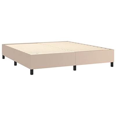 Boxspring bed kunstleer cappuccinokleurig 160x200 cm