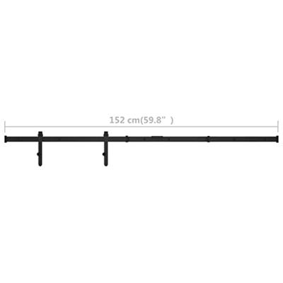 VidaXL Ophangset voor minischuifdeur 152 cm koolstofstaal