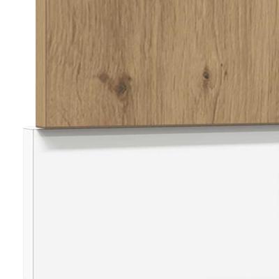 Vaatwasserpaneel Lyon 45x3x67 cm bewerkt hout artisanaal eiken