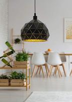 Eglo HanglampRoccaforte 30cm zwart met goud - 97845 - thumbnail
