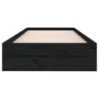 Bedframe massief hout zwart 75x190 cm 2FT6 Small Single - thumbnail