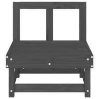 Tuinmiddenbanken 2 st massief grenenhout grijs - thumbnail