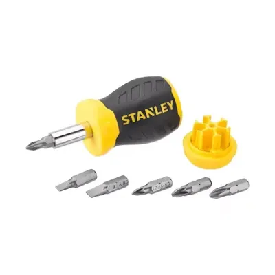 Stanley Multibit Stubby schroevendraaier met 6 bits