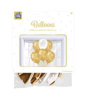 Ballonnen 50 Jaar Goud/Wit (8st) - thumbnail